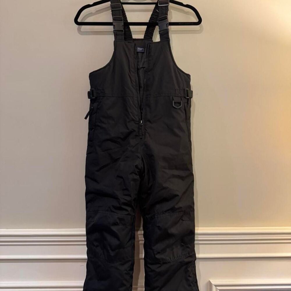 Cherokee Children's Black Snowbib Snowsuit Snowpants size 6X/7